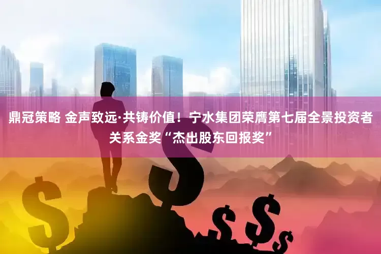 鼎冠策略 金声致远·共铸价值！宁水集团荣膺第七届全景投资者关系金奖“杰出股东回报奖”